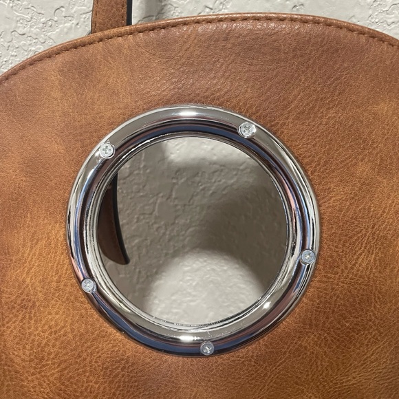 NEW Brown Faux Leather Fringe Crossbody Purse - Picture 10 of 14